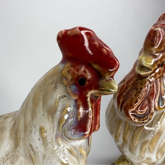 Hen & Rooster Decorative Ceramic Figures 6-6.5” Unbranded - Picture 13 of 14